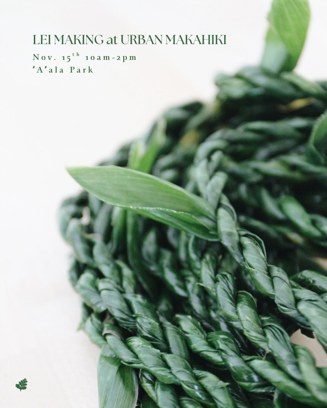 URBAN MAKAHIKI- Making Lei Lāʻī