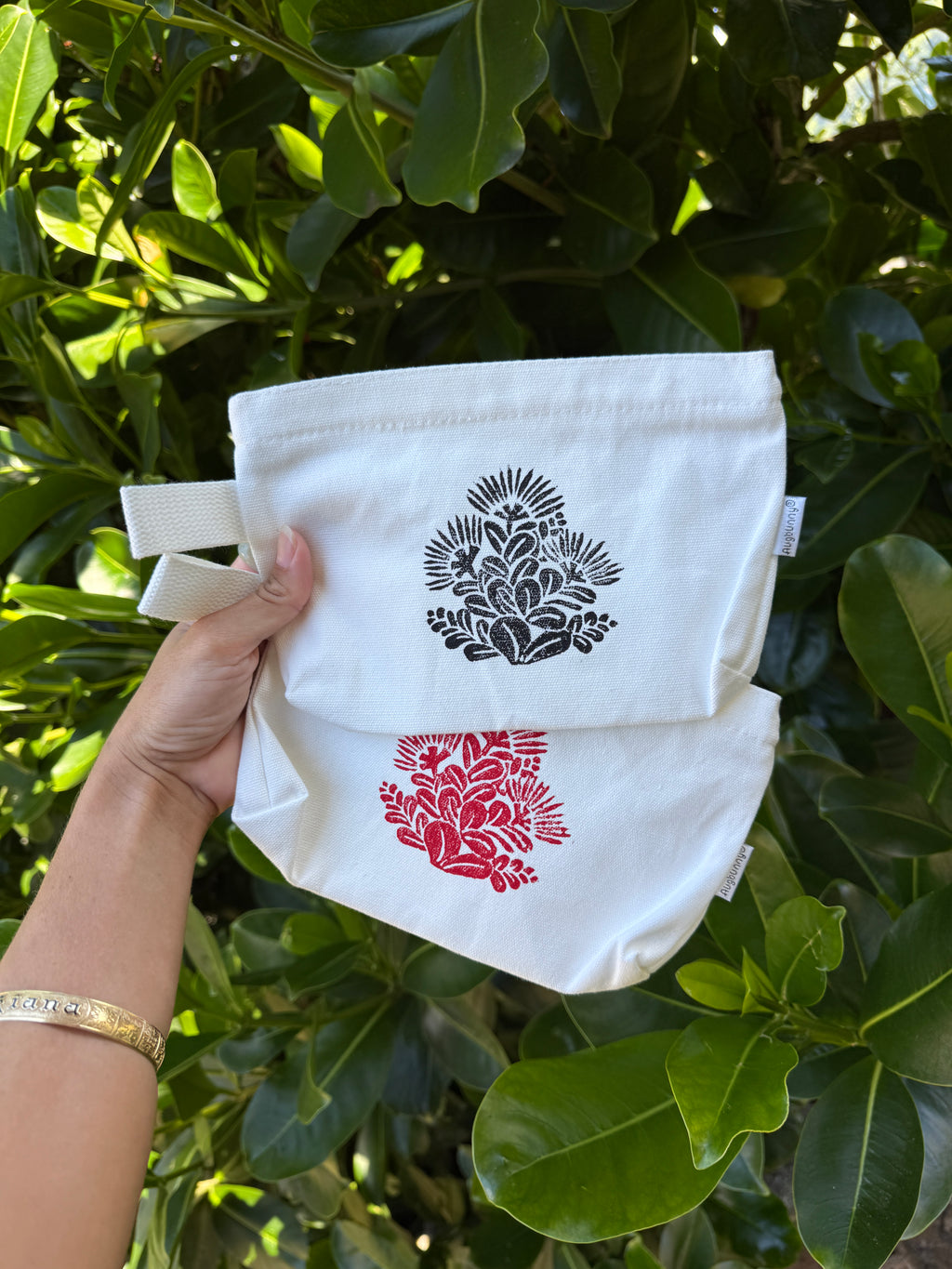 Lehua Blockprint Pouch