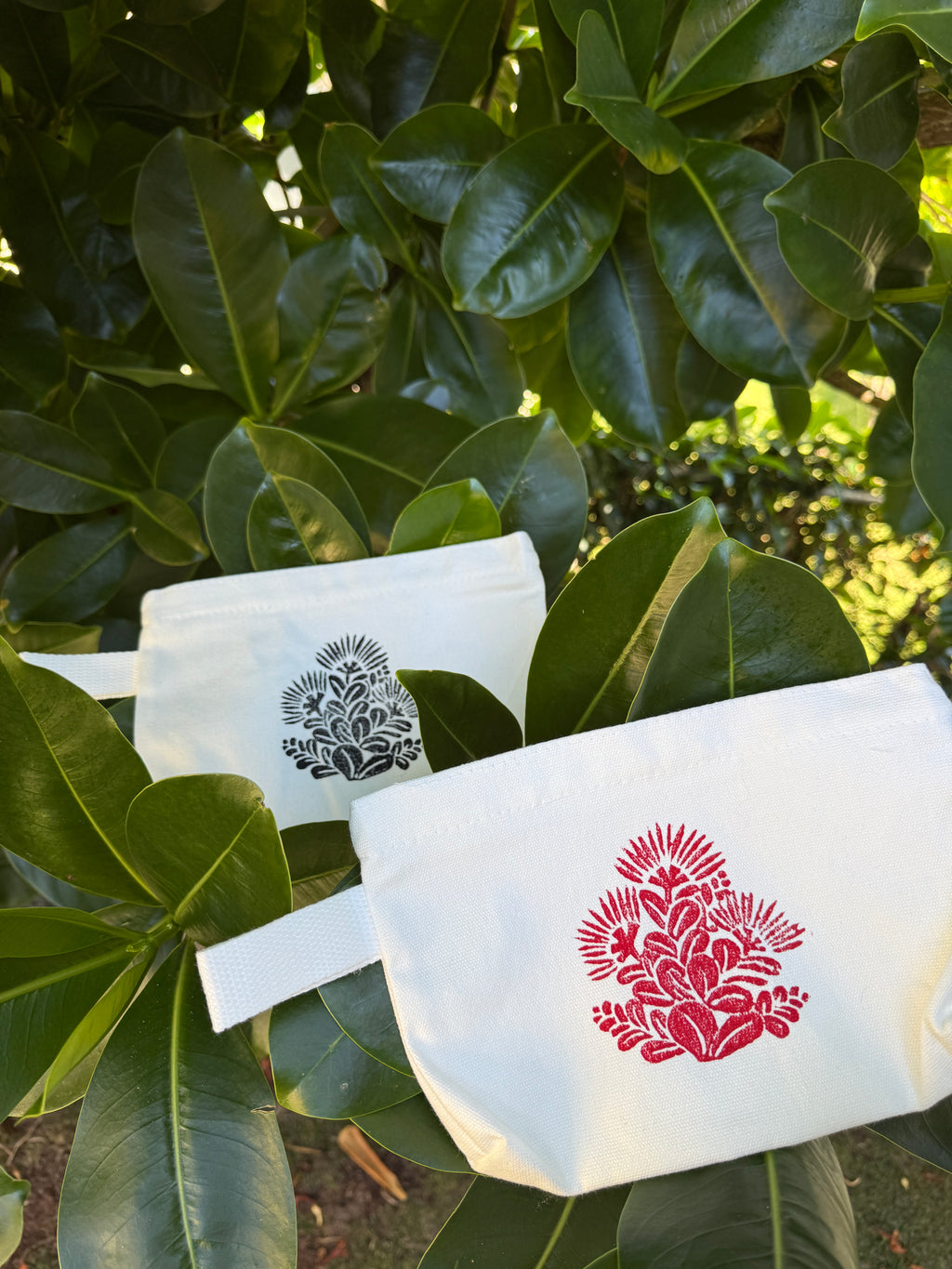 Lehua Blockprint Pouch