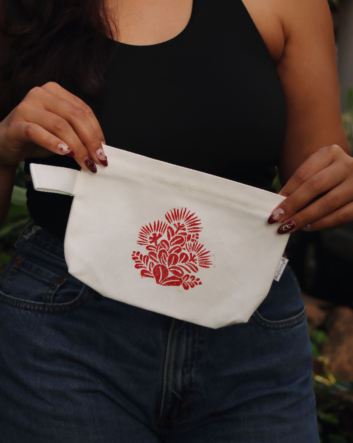 Lehua Blockprint Pouch