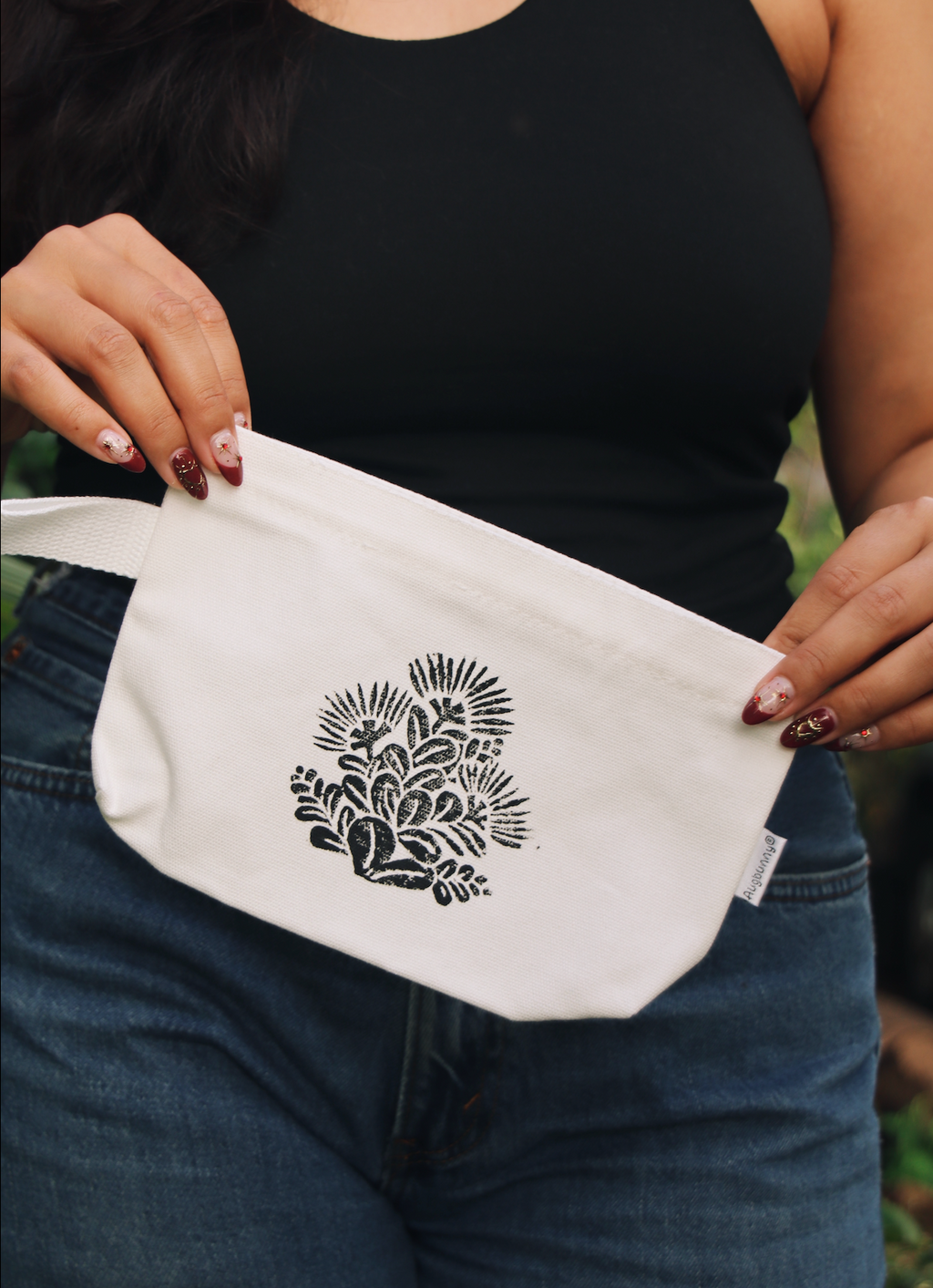 Lehua Blockprint Pouch