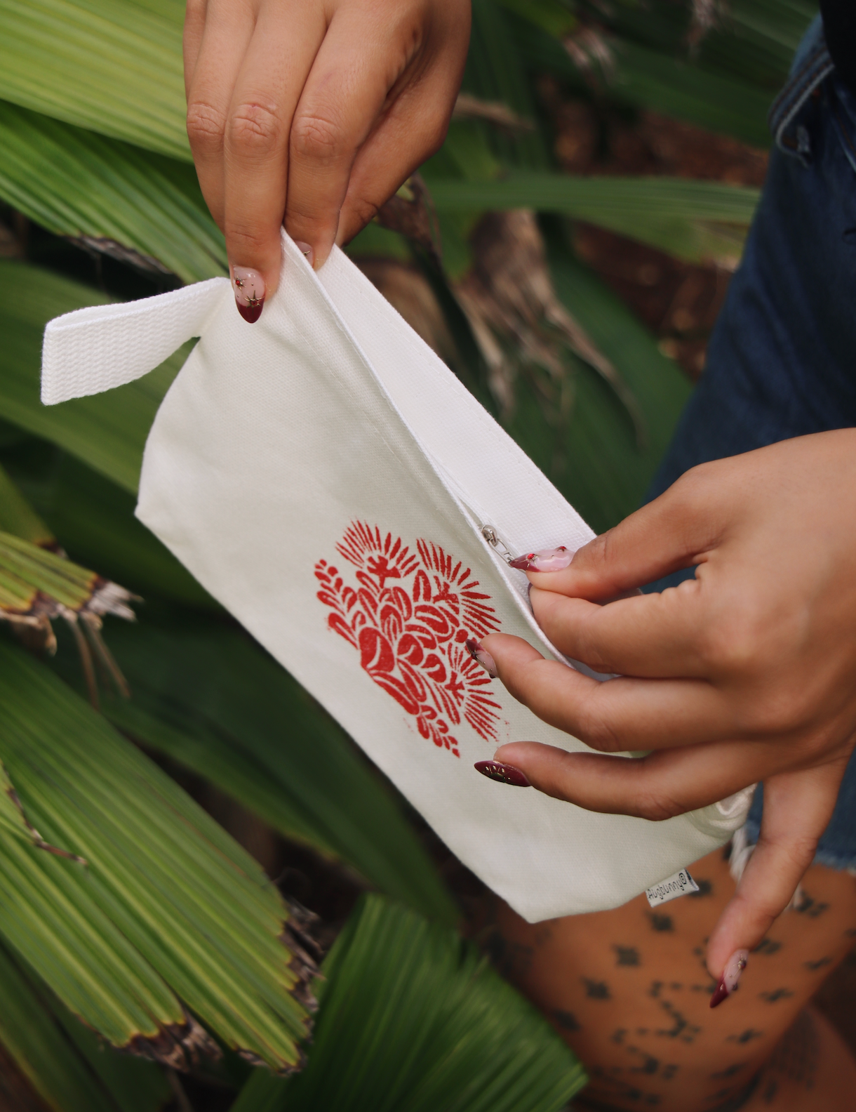 Lehua Blockprint Pouch